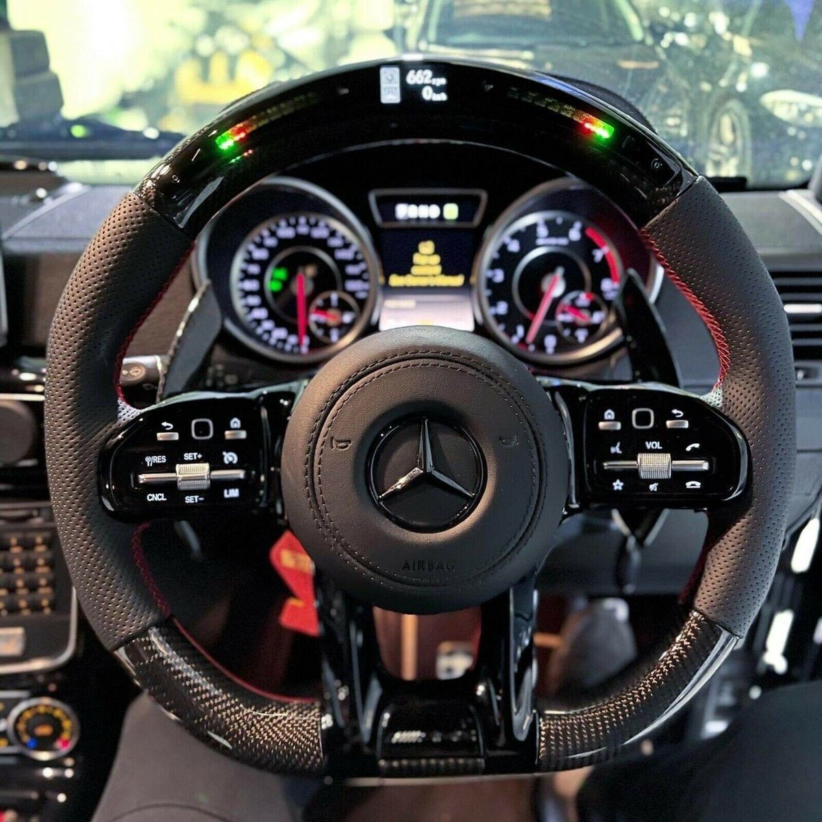 Fully Bespoke Carbon Fiber Steering Wheel - Mercedes AMG v2
